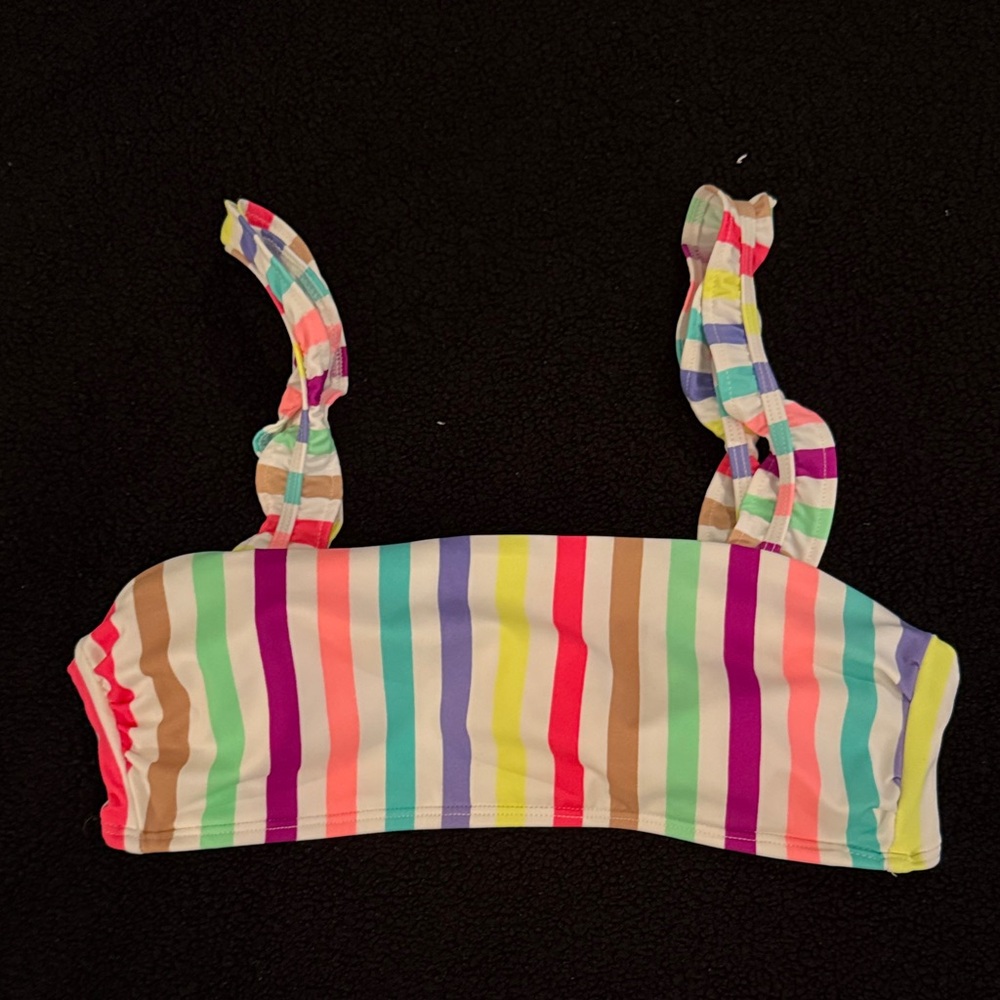 Girls Colorful Striped Bikini Top